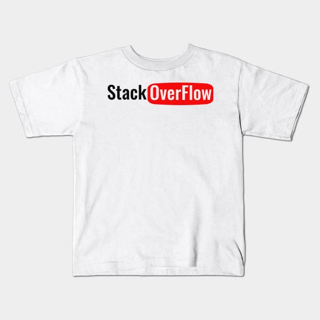 StackOverFlow Stack Over Flow Stack OverFlow Kids T-Shirt by FaixaPreta